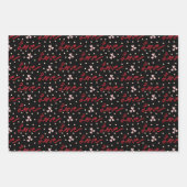 Schattige Modern Rood en Roze Liefdesharten Inpakpapier Vel (Voorkant)