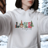 Schattige modern rood groen stijlvol script kerst hoodie