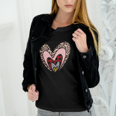 Schattige Modern Rood Hart Gelukkig Valentijnsdag  T-shirt