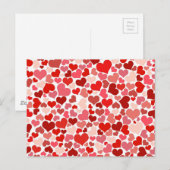 Schattige modern rood hartpatroon briefkaart (Voorkant / Achterkant)