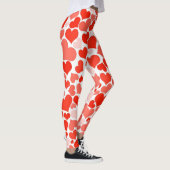 Schattige modern rood hartpatroon leggings (Rechts)