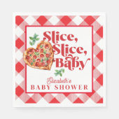 Schattige Modern Rood Wit Slice Baby shower Servet (Voorkant)