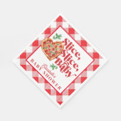 Schattige Modern Rood Wit Slice Baby shower Servet (Hoek)