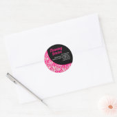 Schattige Modern Roze Daisy Pattern Bloemen Girly Ronde Sticker (Envelop)
