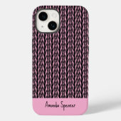 Schattige modern roze en zwart patroon Case-Mate iPhone case (Achterkant)