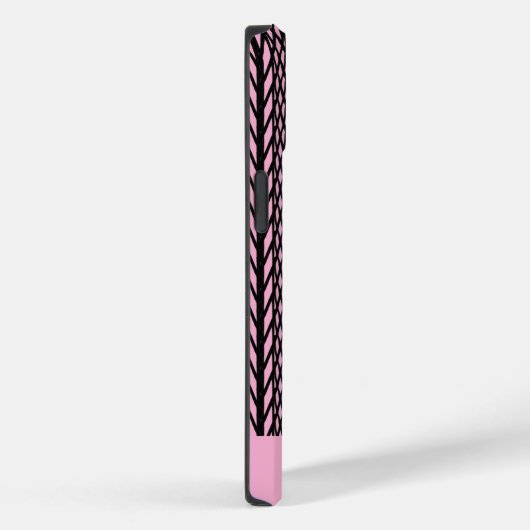 Schattige modern roze en zwart patroon Case-Mate iPhone case (Achterkant / Rechts)