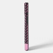 Schattige modern roze en zwart patroon Case-Mate iPhone case (Achterkant / Links)