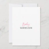 Schattige Modern Roze Mama Giraffe Meisjes Baby sh Kaart (Achterkant)