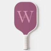 Schattige Modern Roze Monogram Naam & Initiaal Pickleball Paddle (Voorkant)