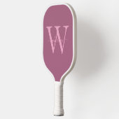 Schattige Modern Roze Monogram Naam & Initiaal Pickleball Paddle (Links)
