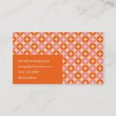 Schattige Modern Roze Oranje Script Kalligrafie Br Visitekaartje (Achterkant)