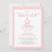 Schattige Modern Roze Tutu Ballerina Ballet Meisje Kaart (Voorkant)