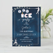 Schattige Modern Schaatsen Tiener Meisje Verjaarda Kaart (Staand voorkant)