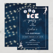 Schattige Modern Schaatsen Tiener Meisje Verjaarda Kaart (Voorkant / Achterkant)