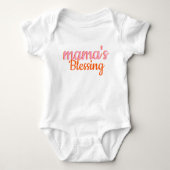 Schattige Modern script Mama's zegen Romper (Voorkant)