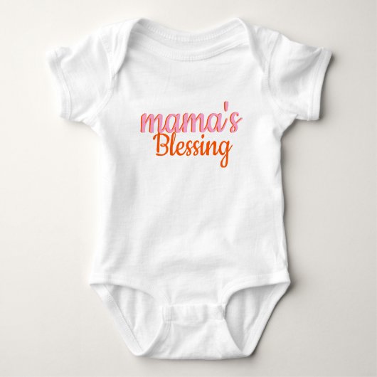 Schattige Modern script Mama's zegen Romper (Voorkant)