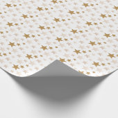 Schattige modern sterrenpatroon cadeaupapier (Hoek)