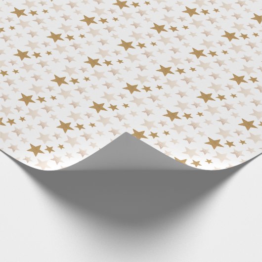 Schattige modern sterrenpatroon cadeaupapier (Hoek)