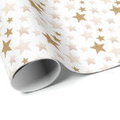 Schattige modern sterrenpatroon cadeaupapier (Rol Hoek)