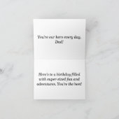 Schattige Modern Superhero Happy Birthday Kaart vo (Binnen)