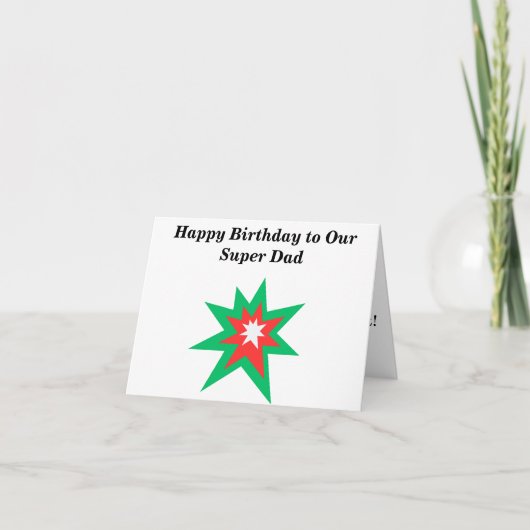 Schattige Modern Superhero Happy Birthday Kaart vo (Voorkant)