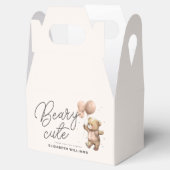 Schattige Modern Teddy Beary Sweet Baby shower Par Bedankdoosjes (Geopend)