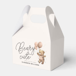 Schattige Modern Teddy Beary Sweet Baby shower Par Bedankdoosjes