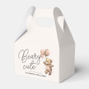 Schattige Modern Teddy Beary Sweet Baby shower Par Bedankdoosjes