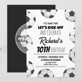 Schattige Modern Voetbal Sport Kids Verjaardag Kaart