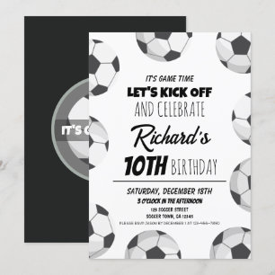Schattige Modern Voetbal Sport Kids Verjaardag Kaart