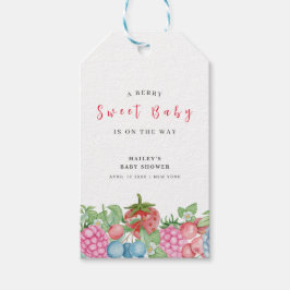 Schattige Modern Wild Berry Sweet Baby shower Cadeaulabel