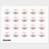 Schattige Modern Wild Berry Sweet Baby shower Ronde Sticker (Vel)