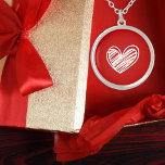 Schattige modern wit en rood hart trendy liefde vr zilver vergulden ketting<br><div class="desc">Een eenvoudige maar prachtige Valentijnsdag harten ketting. Als je dit ontwerp op andere items leuk vindt,  stuur ons dan een inbox. We zullen ze voor u opnoemen. Bekijk ook onze andere themawinkels.</div>