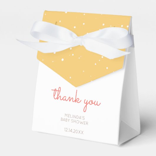 Schattige Modern Yellow Wild One Sloth Baby shower Bedankdoosjes (Voorkant Zijde)