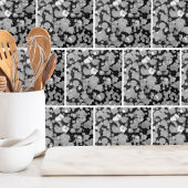 Schattige modern zwart wit cirkels polka dotpatroo tegeltje