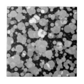 Schattige modern zwart wit cirkels polka dotpatroo tegeltje (Voorkant)