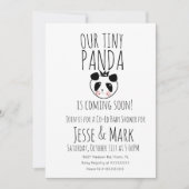 Schattige Moderne Baby Panda Baby Shower Kaart (Voorkant)