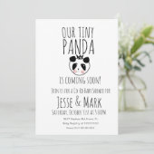 Schattige Moderne Baby Panda Baby Shower Kaart (Staand voorkant)