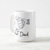 Schattige moderne beste papa  koffiemok (Voorkant links)