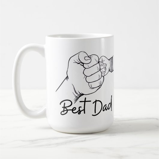 Schattige moderne beste papa  koffiemok (Links)
