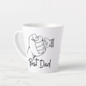 Schattige moderne beste papa latte mok (Linkerhoek)