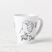 Schattige moderne beste papa latte mok (Rechterhoek)
