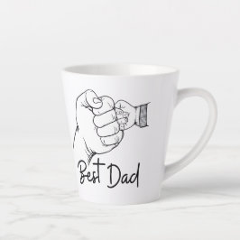 Schattige moderne beste papa latte mok