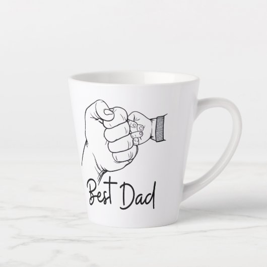 Schattige moderne beste papa latte mok (Rechts)