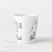 Schattige moderne beste papa latte mok (Voorkant)