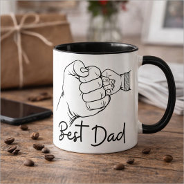 Schattige moderne beste papa mok