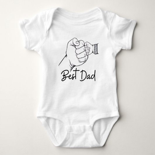 Schattige moderne beste papa  romper (Voorkant)
