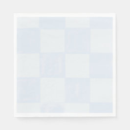 Schattige moderne blauwe geruite babyshower servet