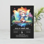 Schattige moderne feeënverjaardag kaart (Staand voorkant)