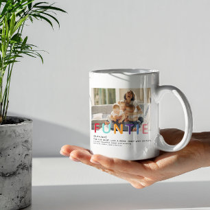 Schattige Moderne Funtie Typografie Foto Tante Ker Koffiemok